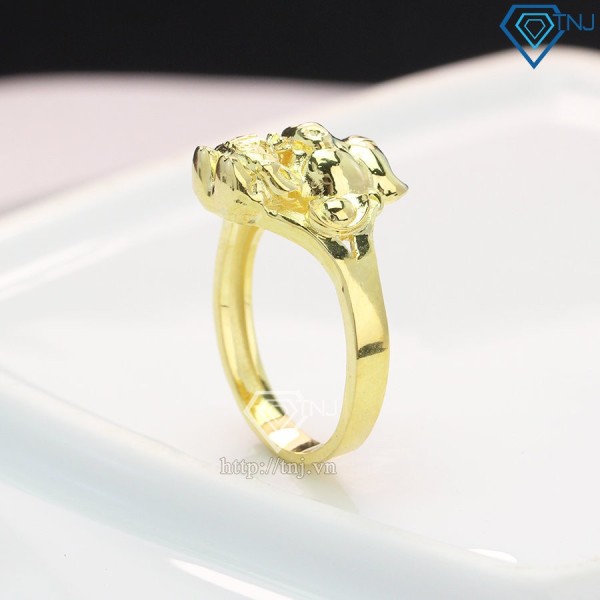 Nhẫn bạc nữ hình con trâu vàng NN0270 - Trang Sức TNJ