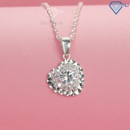 Dây chuyền bạc nữ hình trái tim đính đá đẹp DCN0519 - Trang sức TNJ