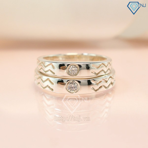 Nhẫn đôi bạc nhẫn cặp bạc Cung Hoàng Đạo - Bảo Bình ND0328