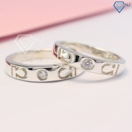 Nhẫn đôi bạc nhẫn cặp bạc Cung hoàng đạo - Thiên Bình ND0329