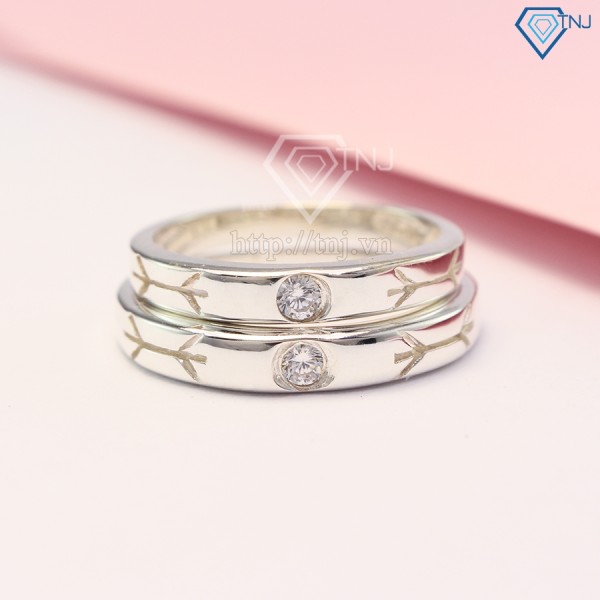 Nhẫn đôi bạc nhẫn cặp bạc cùng hoàng đạo Song Ngư ND0330
