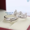 Nhẫn đôi bạc nhẫn cặp bạc King Queen ND0206