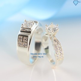 Nhẫn đôi bạc Hà Nội ND0219 - Trang sức TNJ