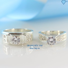 Nhẫn đôi bạc Hà Nội ND0219 - Trang sức TNJ