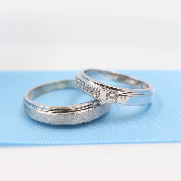 Nhẫn đôi bạc nhẫn cặp bạc đẹp đơn giản ND0233