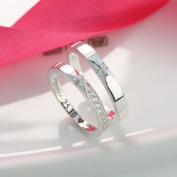 Nhẫn đôi bạc nhẫn cặp bạc đẹp giá rẻ ND0368