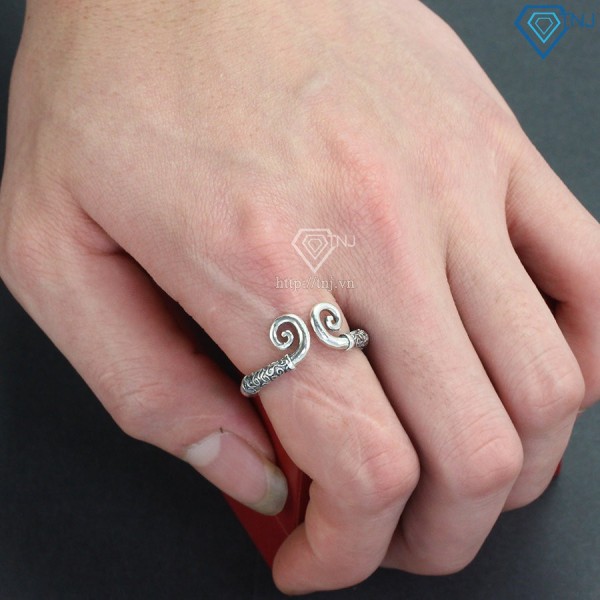 Nhẫn kim cô bằng bạc xi bạc thái NNA0135 - Trang sức TNJ