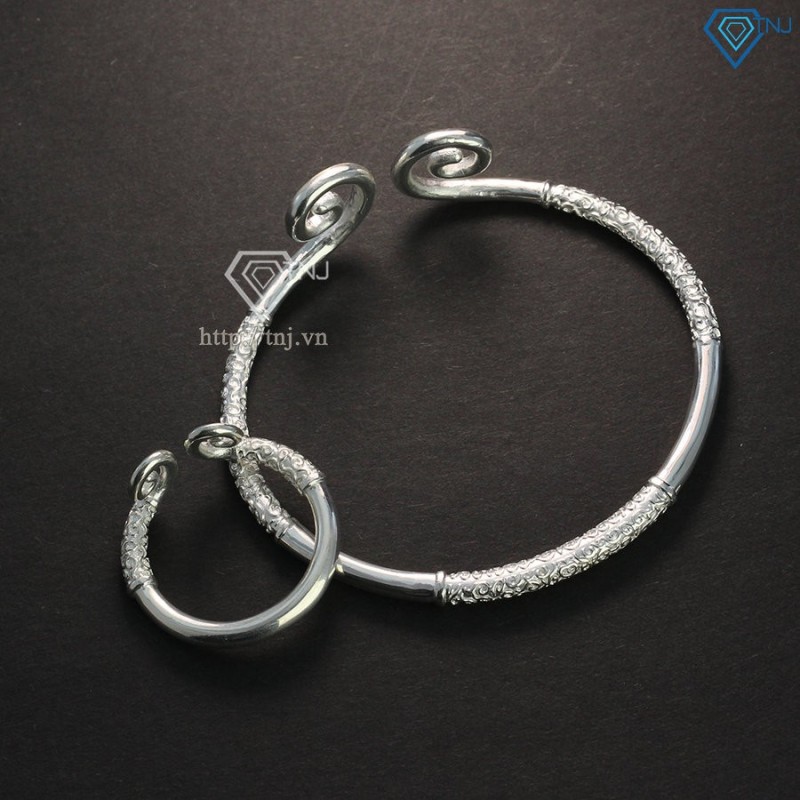 Bộ trang sức vòng tay và nhẫn kim cô cho nam bằng bạc TSA0001 - Trang Sức TNJ