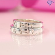 Nhẫn đôi bạc nhẫn cặp bạc Cung Hoàng Đạo - Kim Ngưu ND0335