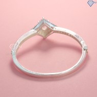 Lắc tay bạc nữ đính đá dạng kiềng đẹp LTN0228 - Trang Sức TNJ