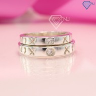 Nhẫn đôi bạc nhẫn cặp bạc Cung Hoàng Đạo - Xử Nữ ND0336