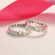 Nhẫn đôi bạc nhẫn cặp bạc đẹp ND0089 - Trang Sức TNJ