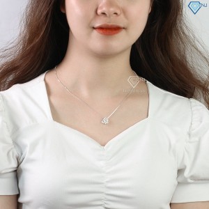 Dây chuyền bạc nữ mặt ngôi sao đính đá DCN0268 - Trang sức TNJ