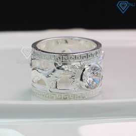 Nhẫn bạc nam phong thủy hình con chó NNA0137 - Trang sức TNJ