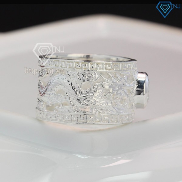 Nhẫn bạc nam phong thủy hình con rồng NNA0139 - Trang sức TNJ