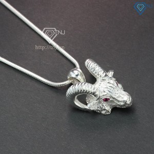 Dây chuyền bạc nam mặt hình con dê DCA0044 - Trang sức TNJ