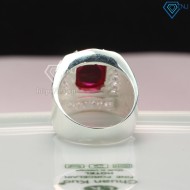 Nhẫn bạc nam hoa sen mặt đá đỏ NNA0151 - Trang Sức TNJ