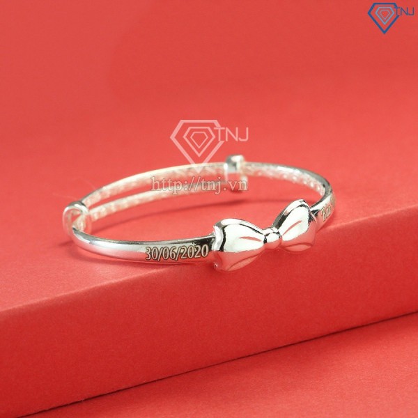 Qùa 1 6 cho bé gái lắc bạc cho bé khắc tên LTT0042 - Trang Sức TNJ