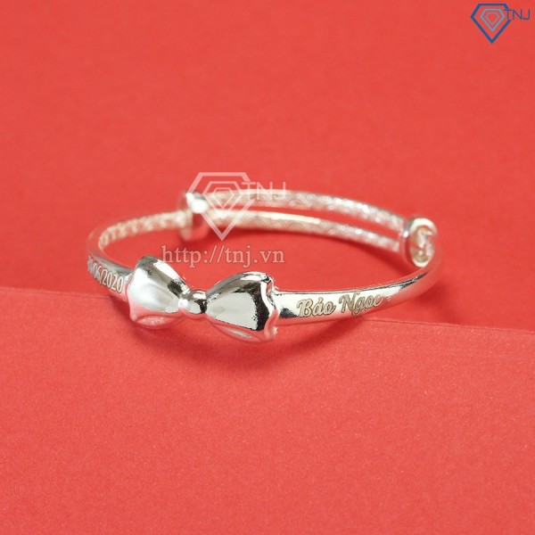 Qùa 1 6 cho bé gái lắc bạc cho bé khắc tên LTT0042 - Trang Sức TNJ