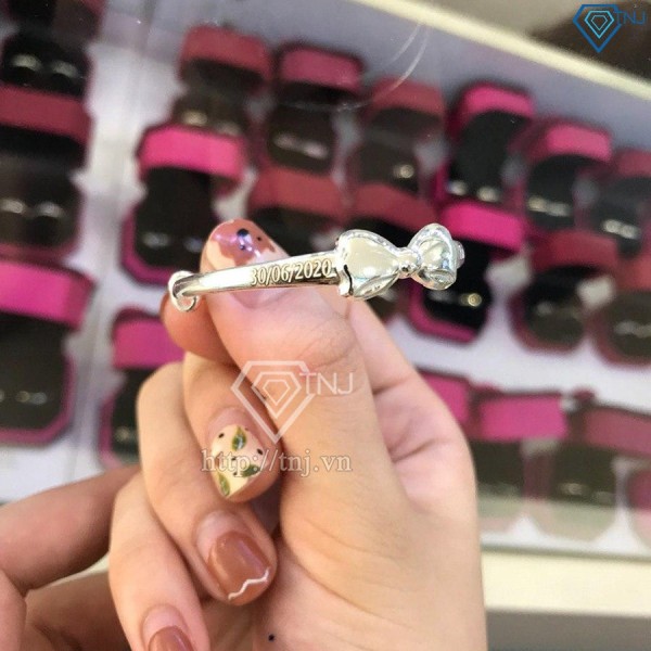 Qùa 1 6 cho bé gái lắc bạc cho bé khắc tên LTT0042 - Trang Sức TNJ