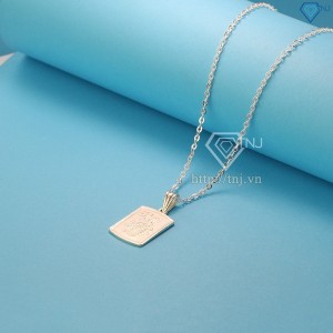 Quà 1 6 cho bé trai dây chuyền bạc cho bé hình con rồng khắc tên DCT0028 - Trang Sức TNJ
