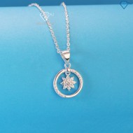 Quà 1 6 cho bé gái dây chuyền bạc cho bé mặt hoa đá DTN0010 - Trang Sức TNJ
