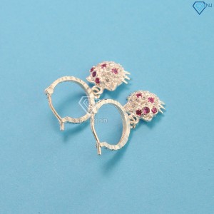 Quà 1 6 cho bé gái bông tai bạc cho bé hình Hello Kitty BTT0002 - Trang Sức TNJ