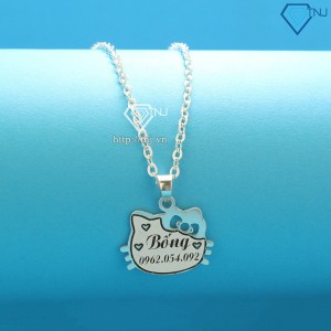 Dây chuyền bạc cho bé gái khắc tên Hello Kitty DTN0018 - Trang Sức TNJ