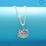 Dây chuyền bạc cho bé gái khắc tên Hello Kitty DTN0018 - Trang Sức TNJ