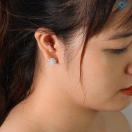Bông tai bạc nữ hình chiếc ô đính đá BTN0144 - Trang Sức TNJ