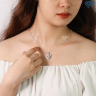Dây chuyền bạc nữ hình trái tim khắc tên DCN0545 - Trang sức TNJ