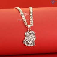 Dây chuyền bạc khắc tên cho bé hình con hổ DCT0048