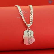 Dây chuyền bạc khắc tên cho bé hình con hổ DCT0048