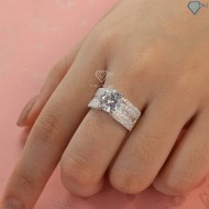 Nhẫn bạc nữ bản to NN0295 - Trang Sức TNJ