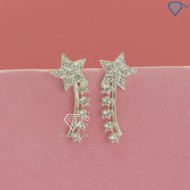 Bông tai bạc nữ hình ngôi sao đính đá BTN0151 - Trang Sức TNJ