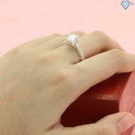 Nhẫn bạc nữ đính đá đơn giản NN0302 - Trang Sức TNJ
