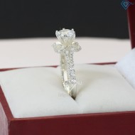 Nhẫn bạc nữ hình bông hoa đính đá đẹp NN0306 - Trang Sức TNJ