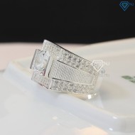 Nhẫn bạc nam bản to đính đá NNA0173 - Trang sức TNJ