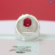 Nhẫn bạc nam mặt đá đỏ hình rồng sang trọng NNA0174 - Trang Sức TNJ