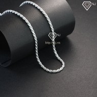 Dây chuyền bạc nam mặt chữ H đính đá DCA0050 - Trang sức TNJ