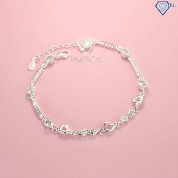 Quà trung thu cho người yêu lắc tay bạc nữ đẹp chữ Love LTN0181 - Trang Sức TNJ