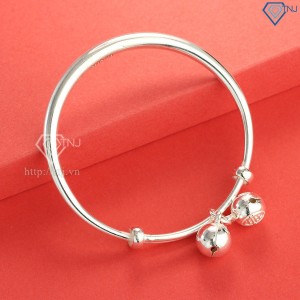 Quà trung thu cho bé lắc bạc cho bé khắc tên có chuông LTT0029 - Trang Sức TNJ