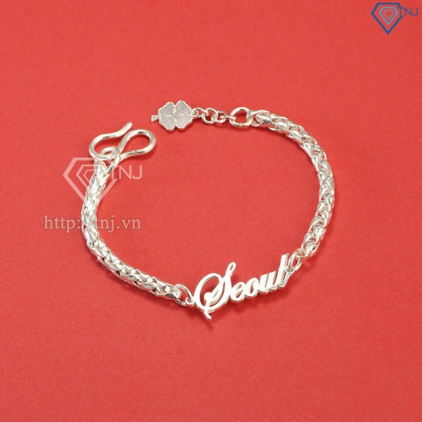 Quà trung thu cho bé lắc bạc khắc tên cho bé LTT0043 - Trang Sức TNJ
