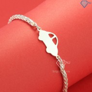 Quà trung thu cho bé lắc tay bạc trẻ em hình ô tô khắc tên LTT0034- Trang Sức TNJ