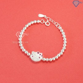 Quà trung thu cho bé gái lắc bạc cho bé hình Hello Kitty LTT0032 - Trang Sức TNJ