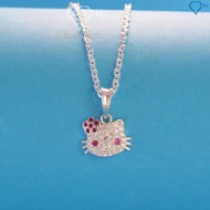 Quà trung thu cho bé gái bộ trang sức bạc cho bé hình Hello Kitty TSB0001 - Trang Sức TNJ