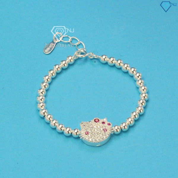 Quà trung thu cho bé gái bộ trang sức bạc cho bé hình Hello Kitty TSB0001 - Trang Sức TNJ