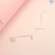 Quà trung thu cho người yêu lắc chân bạc nữ hình cỏ 4 lá LCN0059 - Trang  sức TNJ