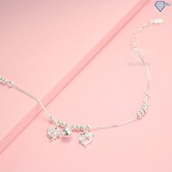 Quà trung thu cho người yêu lắc chân bạc nữ hình cá heo đính đá đẹp LCN0048 - Trang Sức TNJ