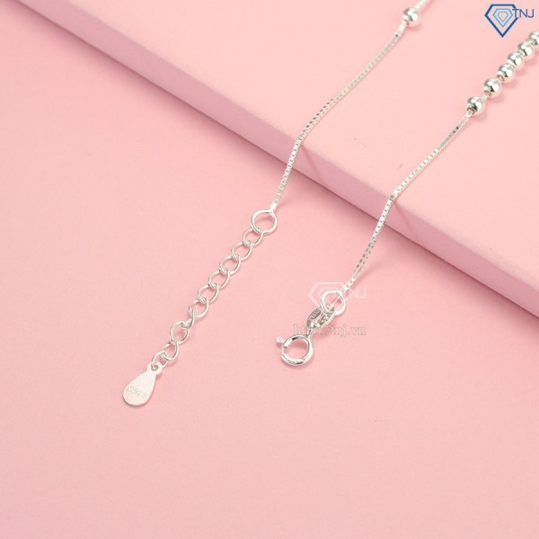 Quà trung thu cho người yêu lắc chân bạc nữ hình cá heo đính đá đẹp LCN0048 - Trang Sức TNJ